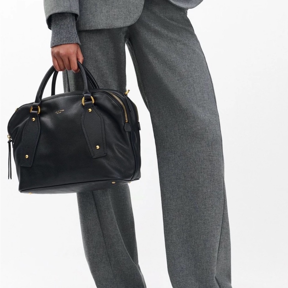 NWT Medium Gramercy Satchel Black Pebble Leather - Picture 4 of 5